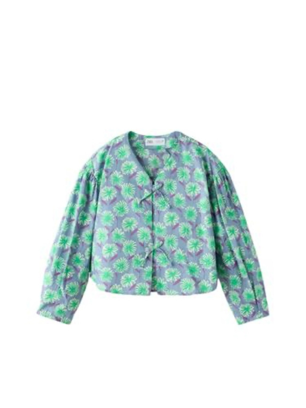 Zara kids bow floral blouse
